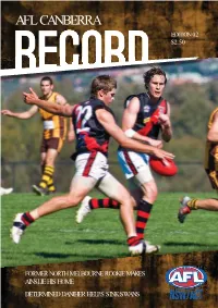 Afl Canberra Edition 02 $2.50