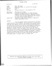 Appalachian Women. an Annotated Bibliography. PUB DATE 5 May 94 NOTE 70P