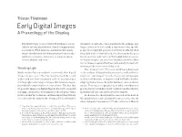 Early Digital Images a Praxeology of the Display