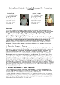 Erection Control Analysis – Meeting the Demands of New Construction Techniques