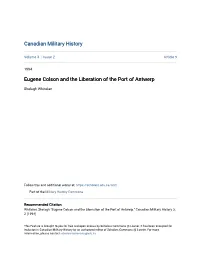 Eugene Colson and the Liberation of the Port of Antwerp