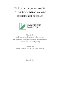 Fluid Flow in Porous Media: a Combined Numerical And