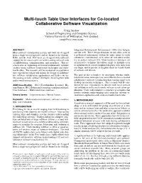 Multi-Touch Table User Interfaces for Co-Located Collaborative Software Visualization
