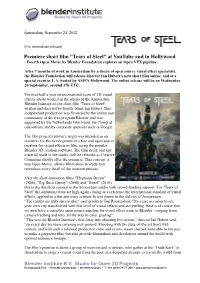 Premiere Short Film “Tears of Steel” at Youtube and in Hollywood - Fourth Open Movie by Blender Foundation Explores an Open VFX Pipeline