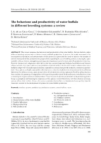 The Behaviour and Productivity of Water Buffalo in Different Breeding Systems: a Review