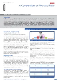 A Compendium of Fibonacci Ratio Dentistry Section