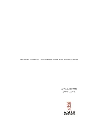 Annual Report 2003–2004