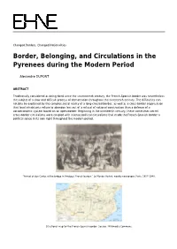 Border, Belonging, and Circulations in the Pyrenees During the Modern Period