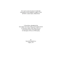 EXPLORING the HIDDEN CURRICULUM WITHIN a DOCTORAL PROGRAM a Dissertation Submitted To