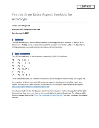 Feedback on Extra Aspect Symbols for Astrology