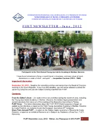 FIJET NEWSLETTER – June, 2012