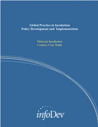 Global Practice in Incubation Policy Development and Implementation