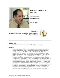 Interview with Michael Werner