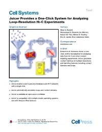 Juicer Provides a One-Click System for Analyzing Loop-Resolution Hi-C Experiments