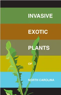 NCDOT Invasive Exotic Plants