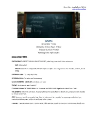 "Seven" Movie Full Story Map by Daniel Calvisi | Http