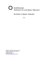 Sir Hiram S. Maxim Collection