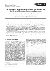 The Climatology of Small-Scale Orographic Precipitation Over the Olympic Mountains: Patterns and Processes