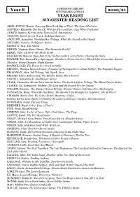 Year 8 Reading List