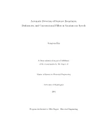 Automatic Detection of Sentence Boundaries, Disfluencies, And