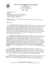 Decision Document Regarding Florida Department of Environmental Protection's Section 303(D) List Amendments for Basin Group