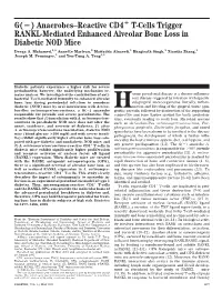 G( ) Anaerobes–Reactive CD4 T-Cells Trigger RANKL-Mediated