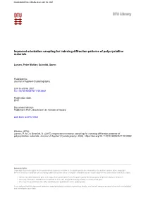 Improved Orientation Sampling for Indexing Diffraction Patterns of Polycrystalline Materials