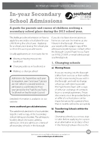 In-Year Secondary School Admissions