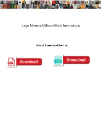 Lego Minecraft Micro World Instructions