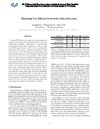 Mimicking Very Efficient Network for Object Detection