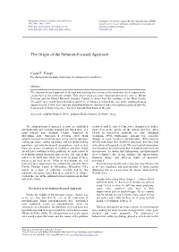 The Origin of the Solution-Focused Approach