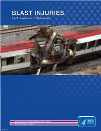 Blast Injuries: Fact Sheets for Professionals