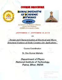 COURSE Brochure Department of Physics National Institute Of