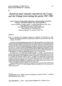 Dissolved Major Elements Exported by the Congo and the Ubangui Rivers