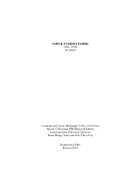 FOURNET (JOHN B.) PAPERS Mss