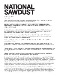 Highly Anticipated Non-Profit Music Venue in Williamsburg, Brooklyn, Announces Opening, Curators, Programming Details and a New Name