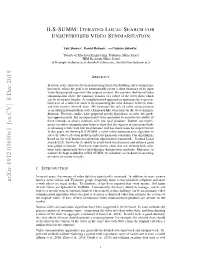 ILS-SUMM: Iterated Local Search for Unsupervised Video Summarization