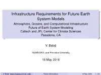 Infrastructure Requirements for Future Earth System Models