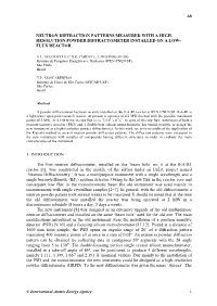 Neutron Diffraction Patterns Measured with a High-Resolution Powder