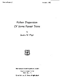 Pollen Dispersion of Some Forest Trees