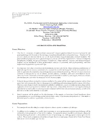 Psychoanalytical and Psychodynamic Approaches to Intervention