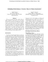 Rethinking Media Richness: Towards a Theory of Media Synchronicity