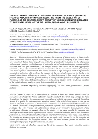 The Post-Mining Context at Decazeville-Firmi Concession (Aveyron, France): Analysis of Impacts Resulting from the Cessation of Pumping at the Central Shaft
