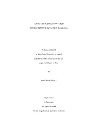 Tourist Perceptions of Their Environmental Impacts In