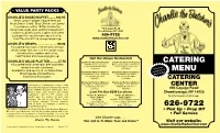 Catering Menu 626-9722