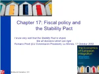 Chapter 17: Fiscal Policy and the Stability Pact