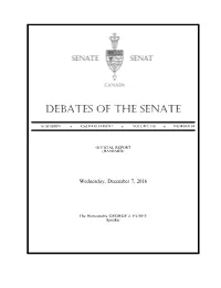 Debates of the Senate