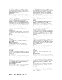 Glossary of Filmmaker Terms