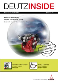Sustainability As a Part of the Company Philosophy