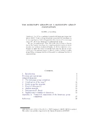 THE HOMOTOPY GROUPS of a HOMOTOPY GROUP COMPLETION Contents 1. Introduction 2 Notation and Conventions 4 Acknowledgements 4 2. T